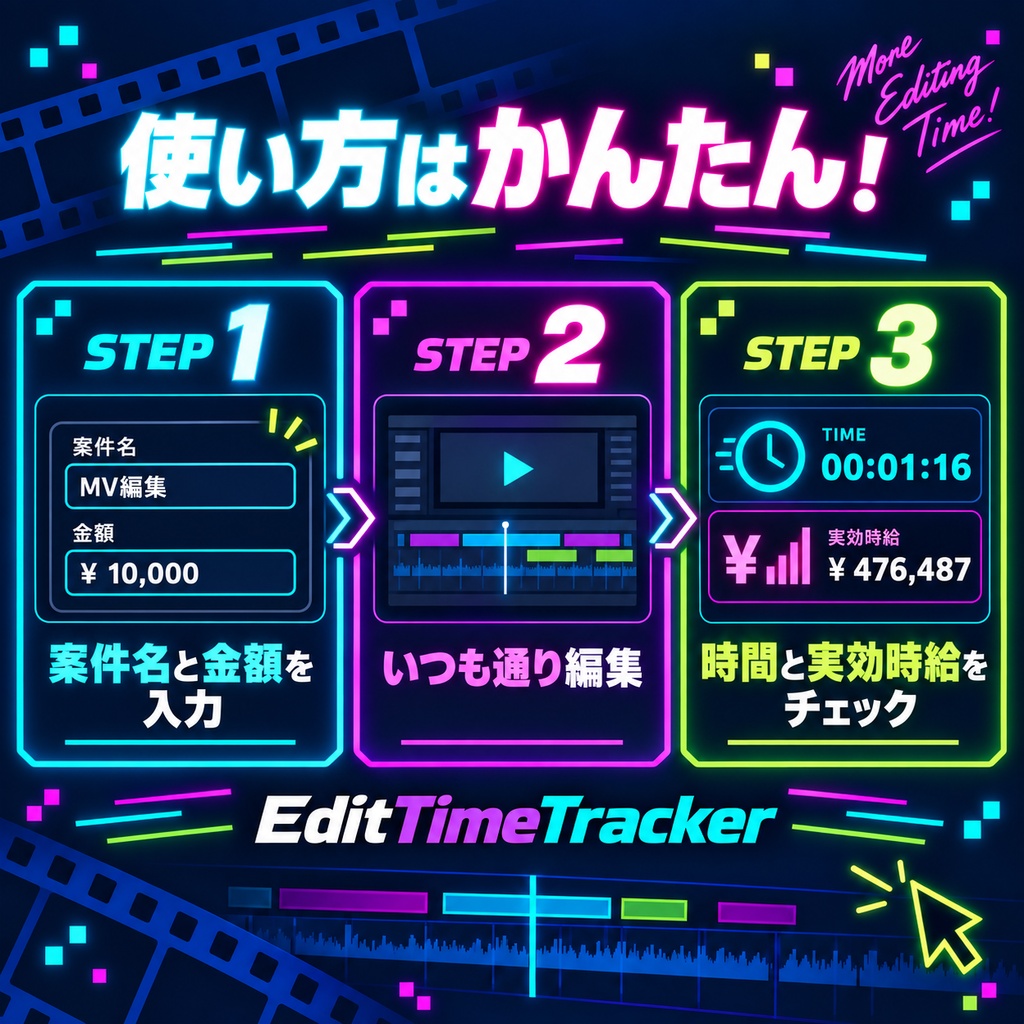 EditTimeTracker|Premiere Pro作業時間・実効時給トラッカー