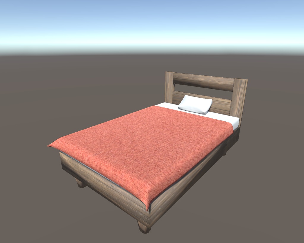【3Dモデル】シングルベッド