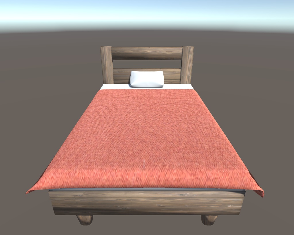 【3Dモデル】シングルベッド