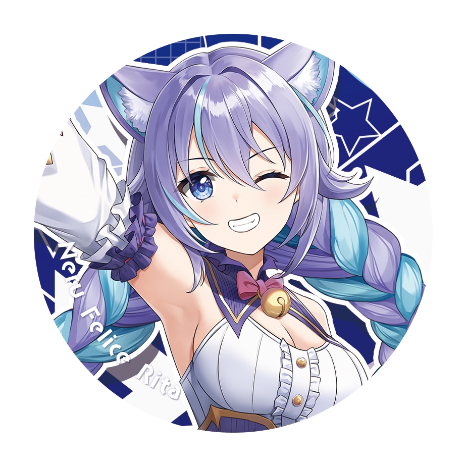 ✨【数量限定10個】ネル・フェリス・リータ 1周年&誕生日記念 ラメ入り缶バッジ〈限定ver.〉