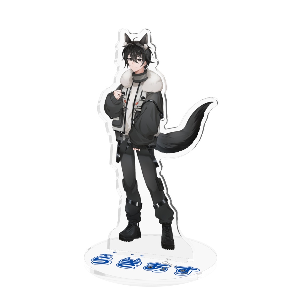 らきあす(ノーマル・笑顔)アクリルフィギア 100X100㎜