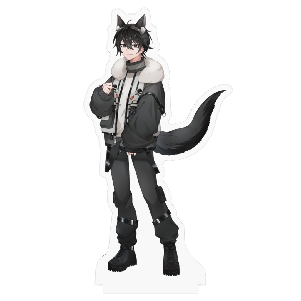 らきあす(ノーマル・笑顔)アクリルフィギア 100X100㎜