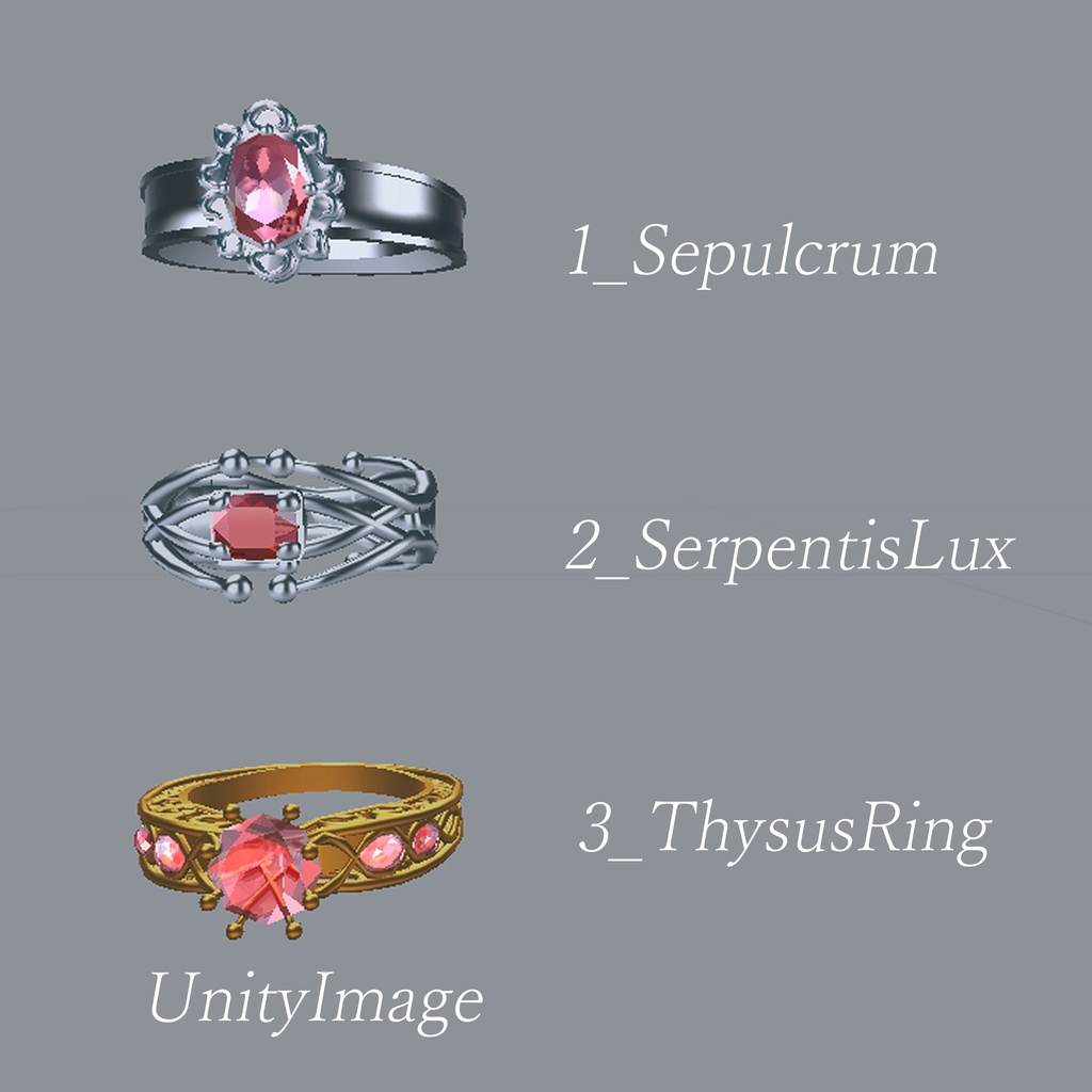 Dark Fantasy Ring 3点