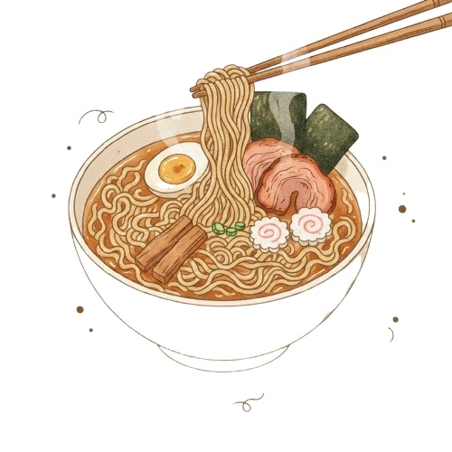 手描き風で温かみのある日本の「食」クリップアート20点セット(PNG背景透過)
