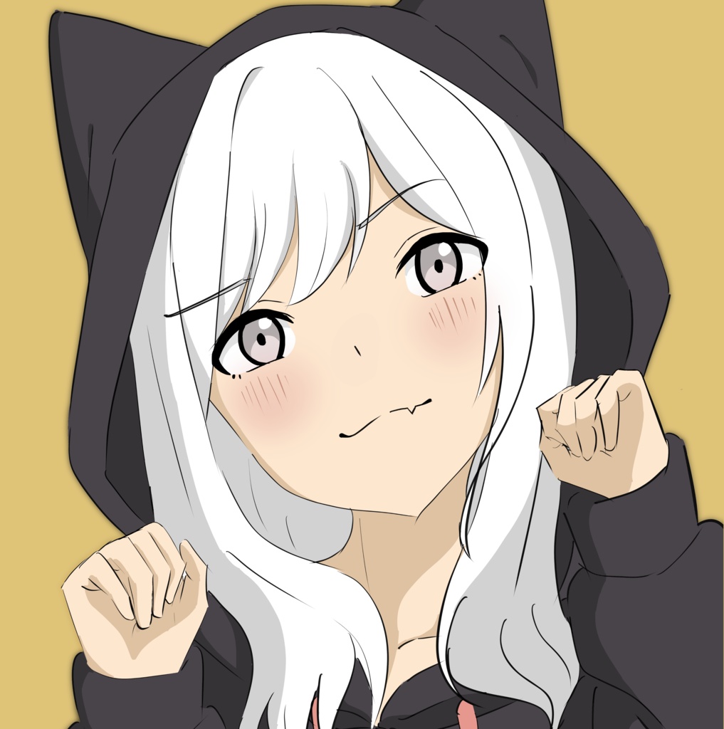 猫耳パーカーの女の子