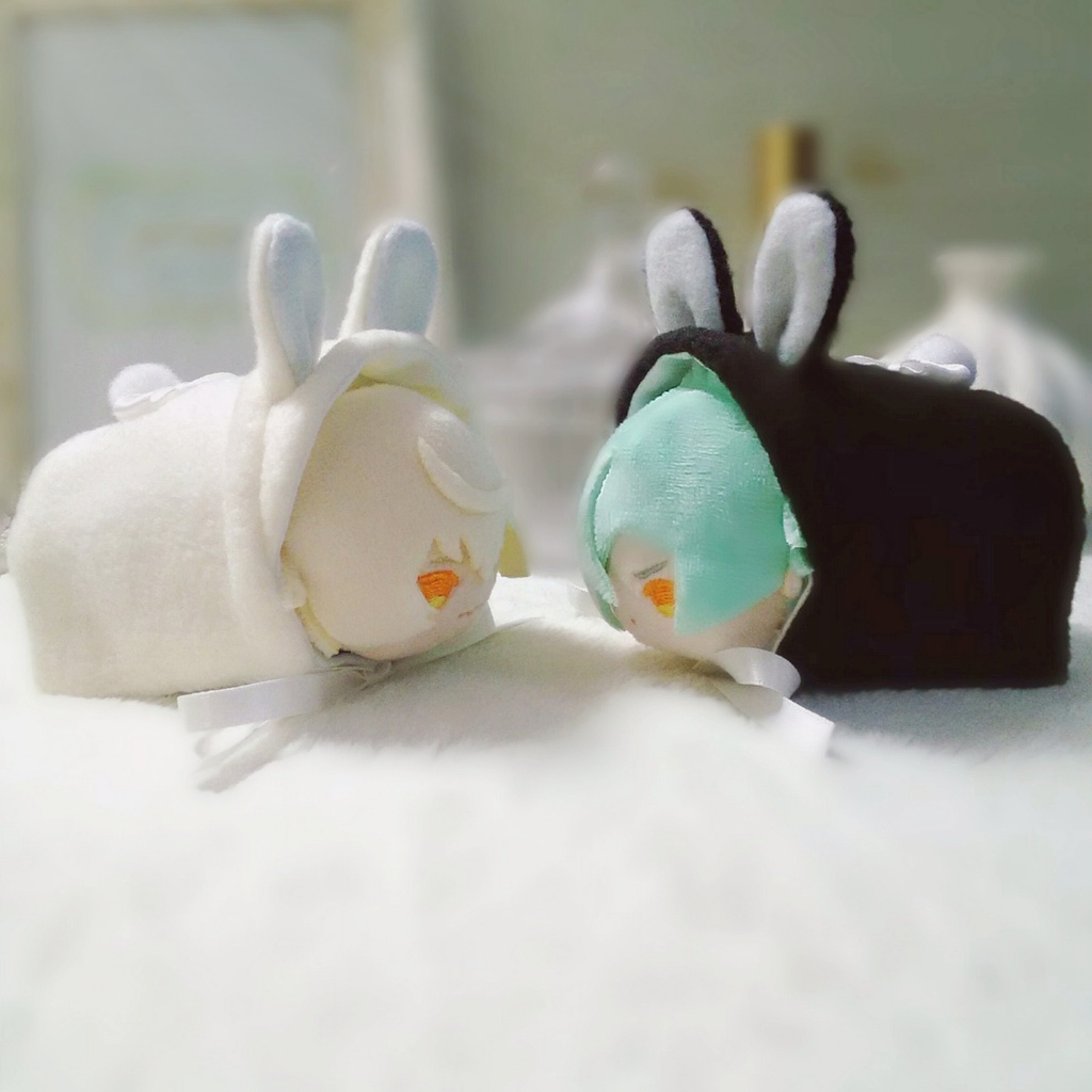もちマス用 もちくるみ シンプルうさぎ ホワイト・ブラック