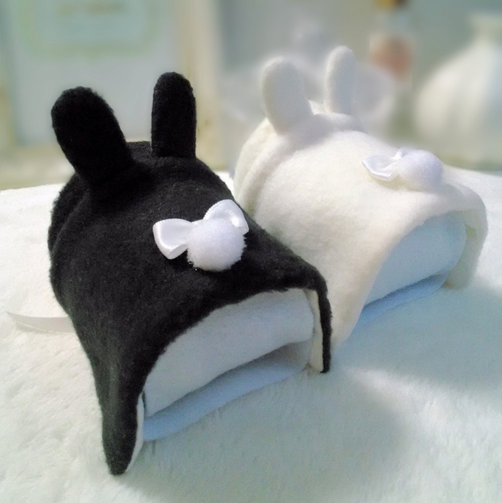 もちマス用 もちくるみ シンプルうさぎ ホワイト・ブラック