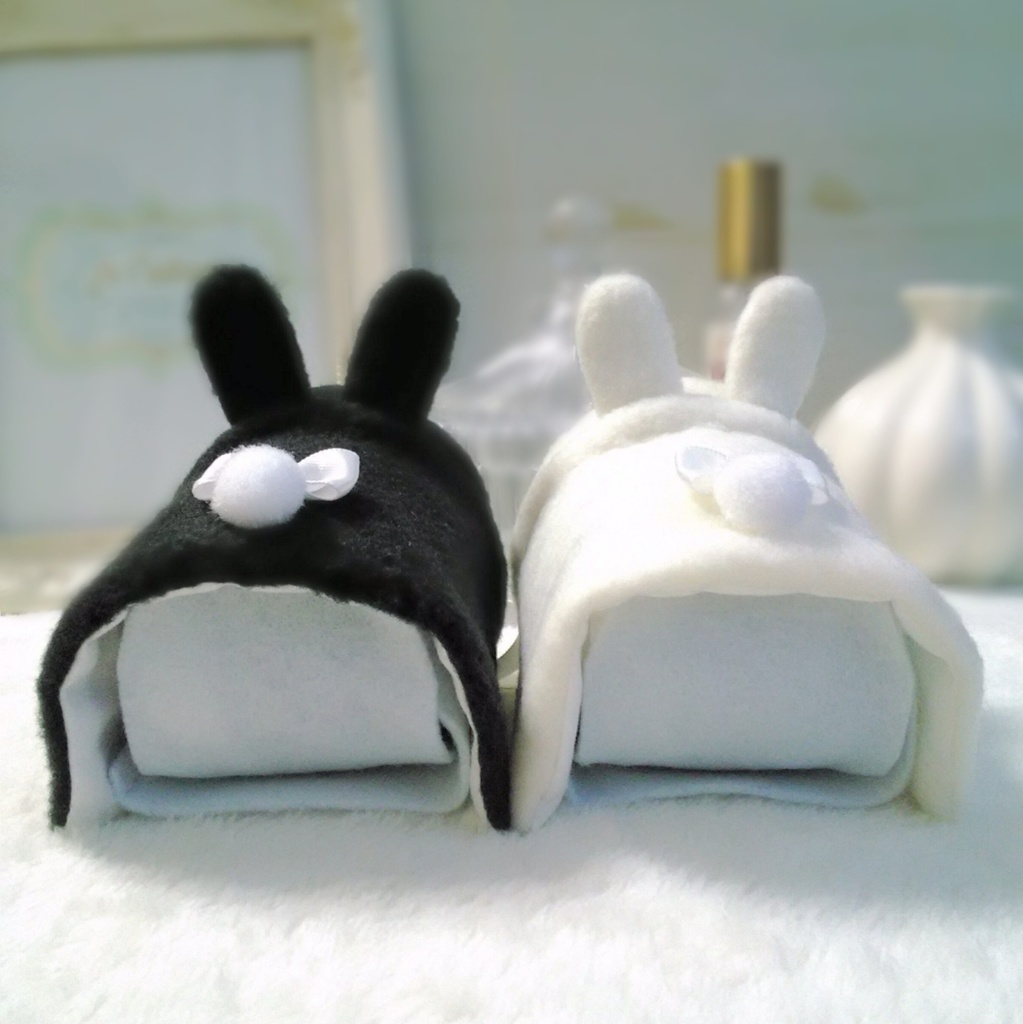 もちマス用 もちくるみ シンプルうさぎ ホワイト・ブラック