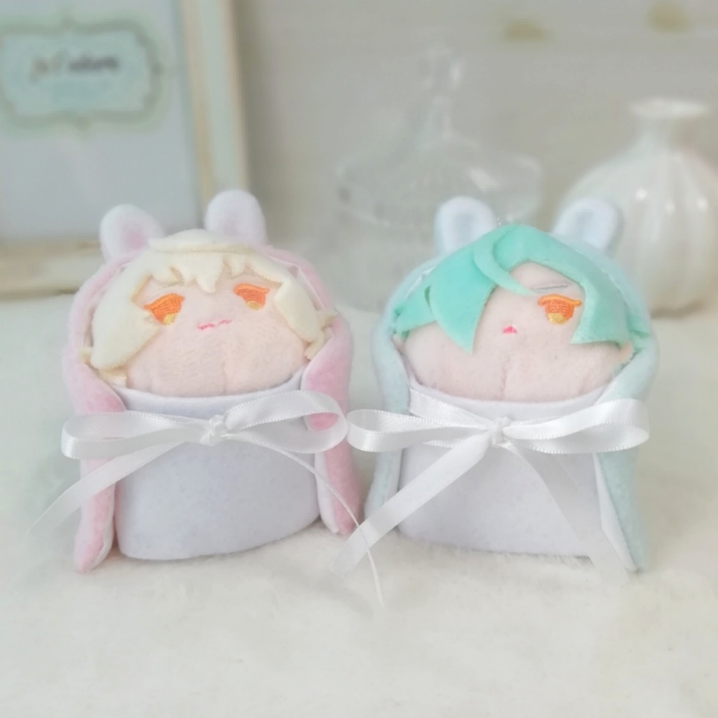 もちマス用 もちくるみ シンプルうさぎ ピンク・ブルー