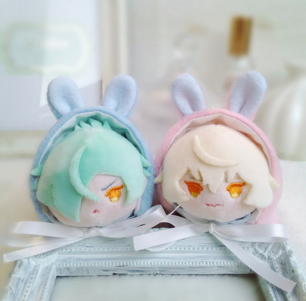 もちマス用 もちくるみ シンプルうさぎ ピンク・ブルー