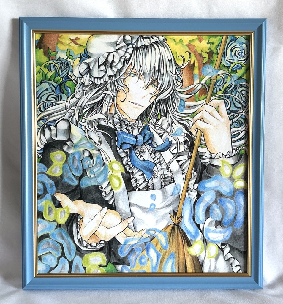 【原画】「薔薇園の導き」(額縁なし)