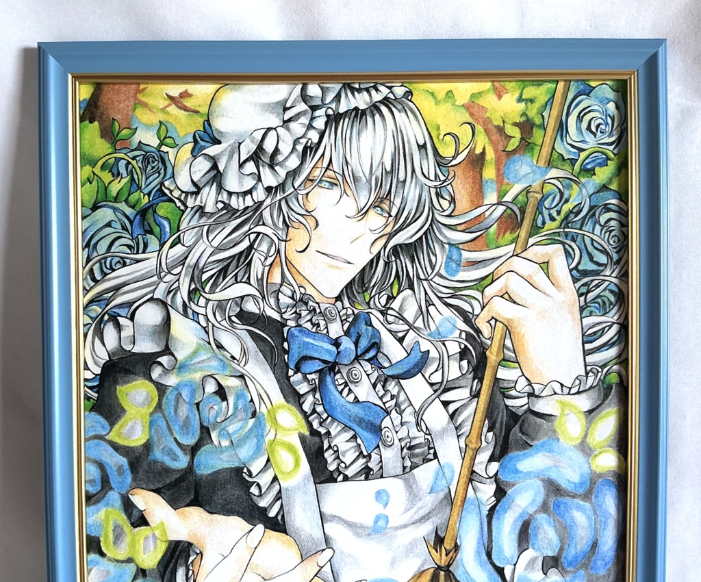 【原画】「薔薇園の導き」(額縁なし)
