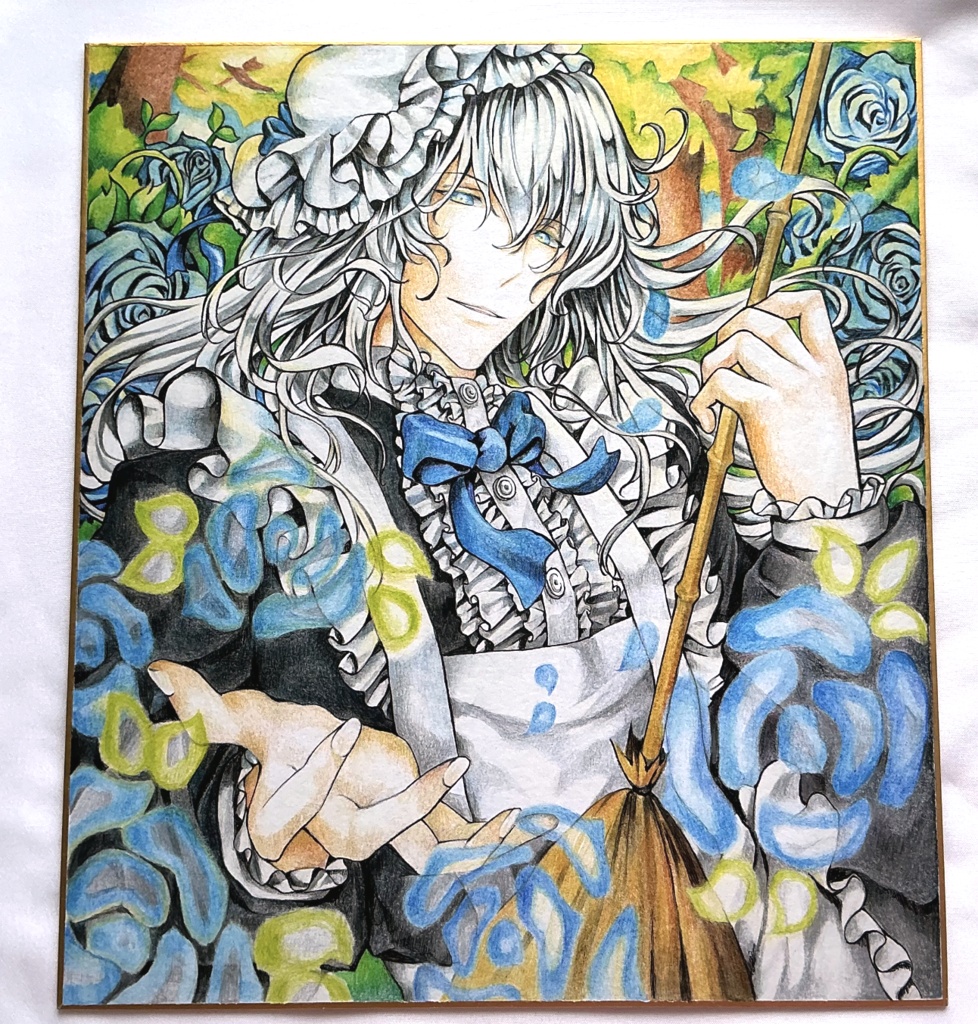 【原画】「薔薇園の導き」(額縁なし)