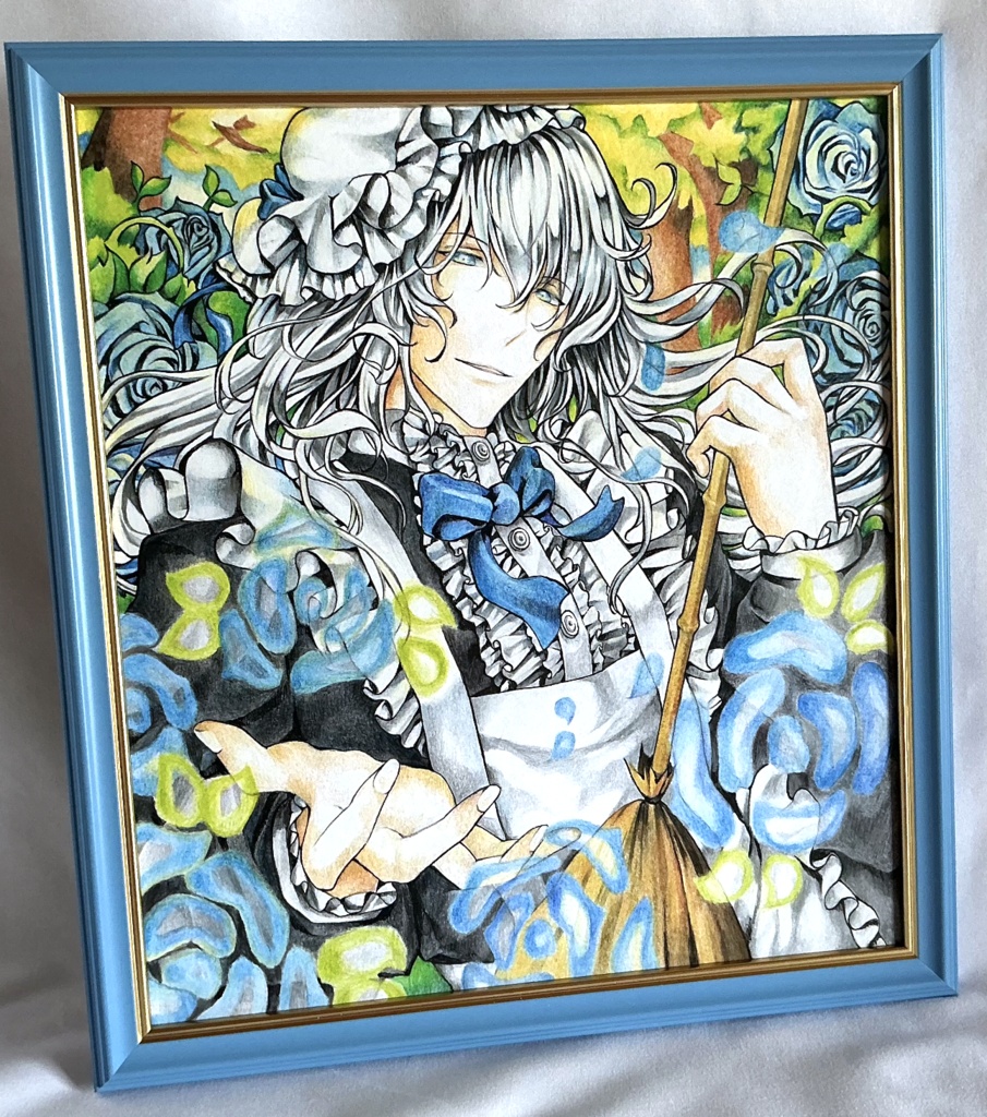 【原画】「薔薇園の導き」(額縁なし)