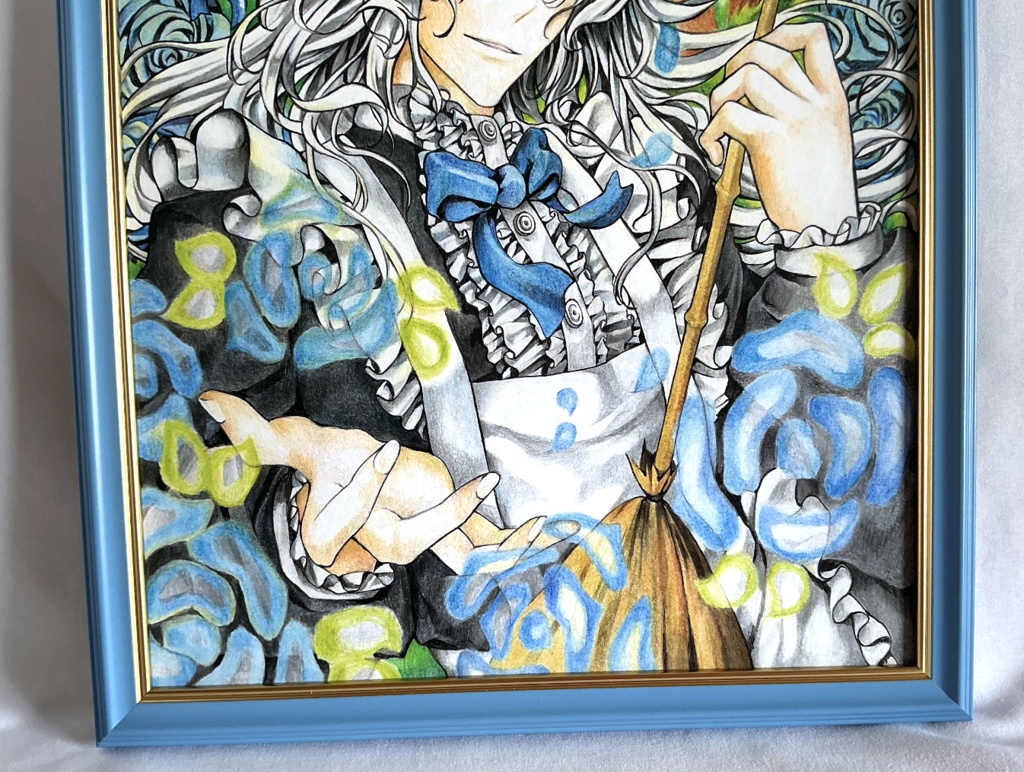 【原画】「薔薇園の導き」(額縁なし)