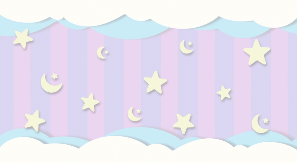 【無料配布!】ループで動く!Vtuber向け配信背景素材【ふわふわかわいい】