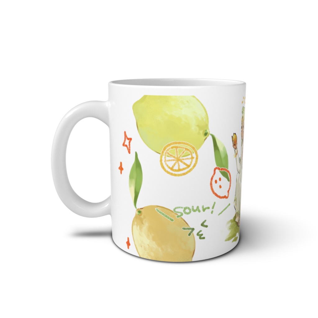 れもんの落書きマグカップ