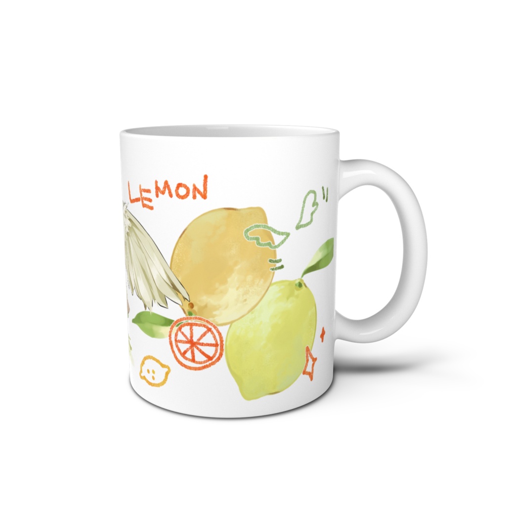 れもんの落書きマグカップ