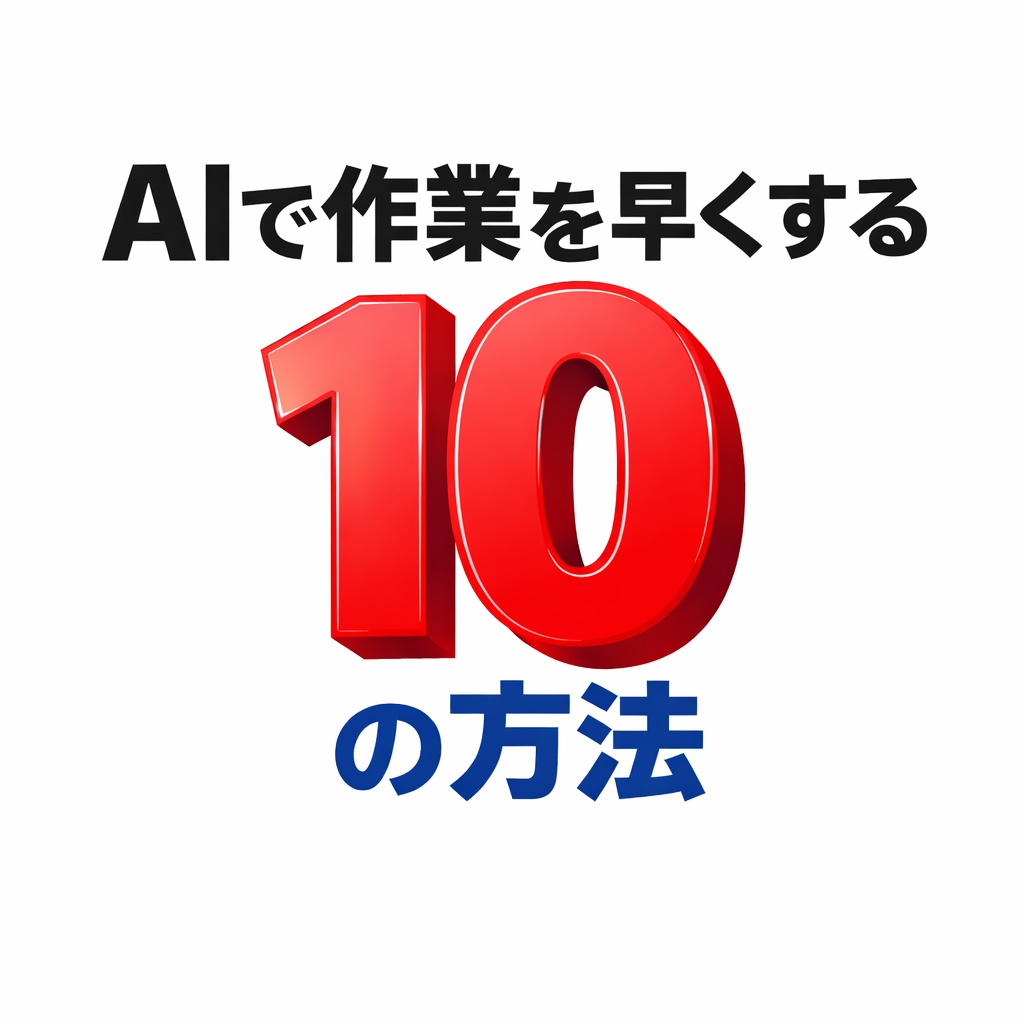 AIで作業を早くする10の方法【初心者向け】