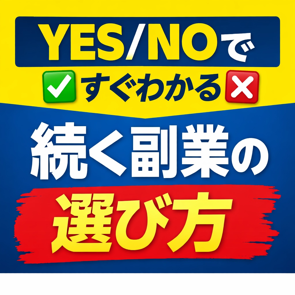 【無料配布】なぜ副業は続かない？5分でわかる挫折原因チェックリスト
