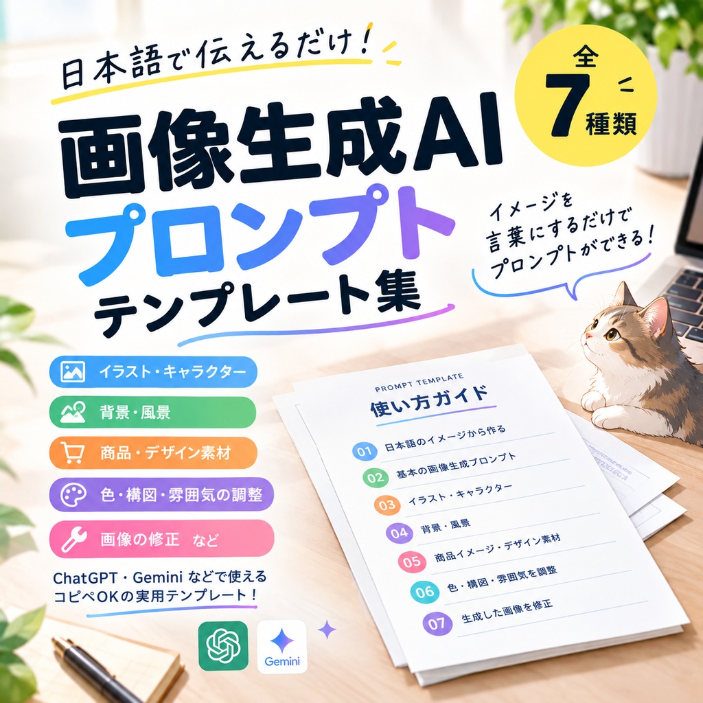 日本語で伝えるだけ！AI画像生成プロンプト変換テンプレ