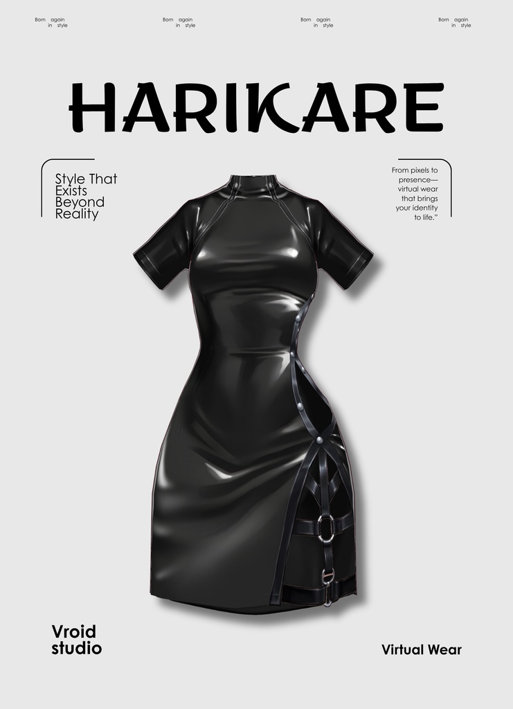 【VRoid Texture & Custom Item】くろグロスドレス