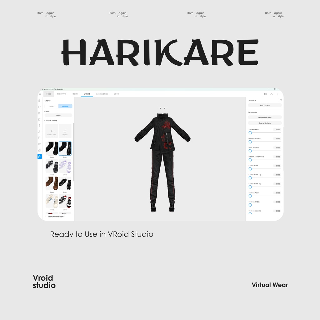 【VRoid Texture & Custom Item】くろドラゴンストリート