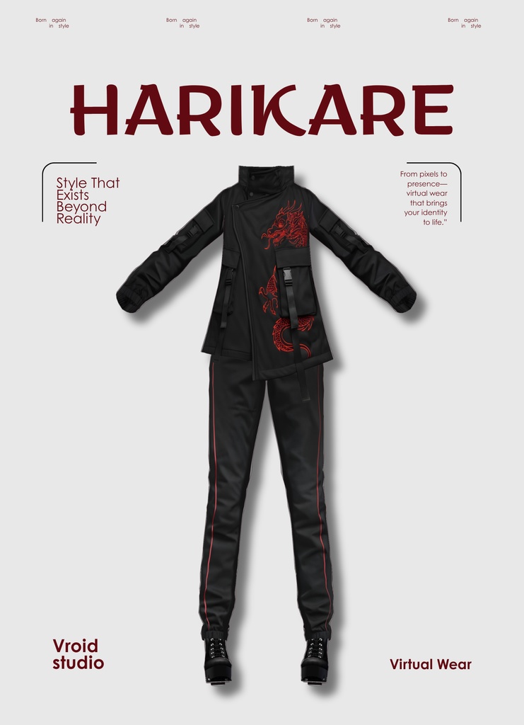 【VRoid Texture & Custom Item】くろドラゴンストリート