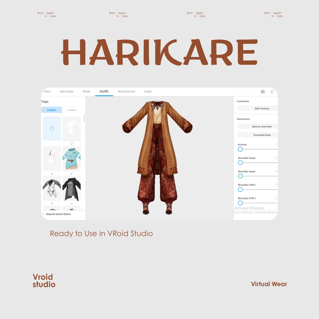 【VRoid Texture & Custom Item】だいちのいしょう