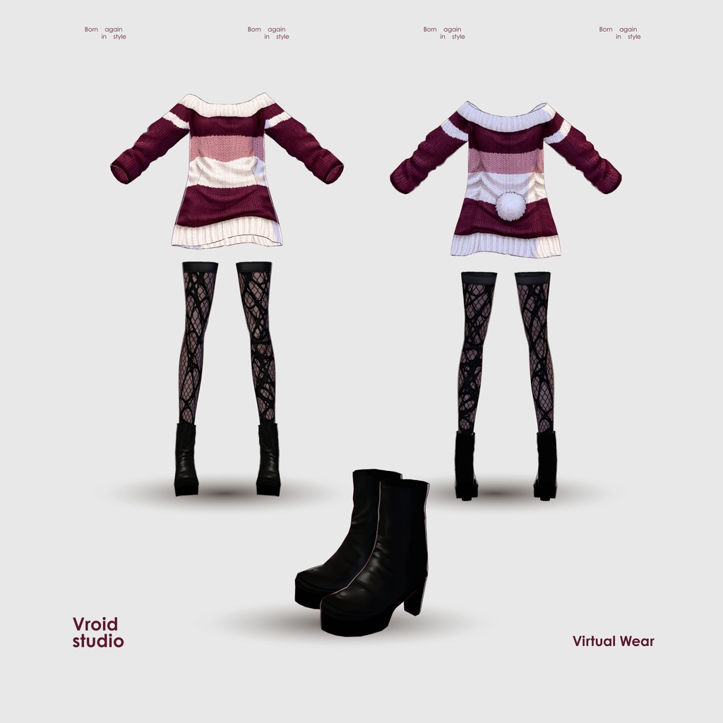 【VRoid Texture & Custom Item】ぼーだーにっとおふしょるだ