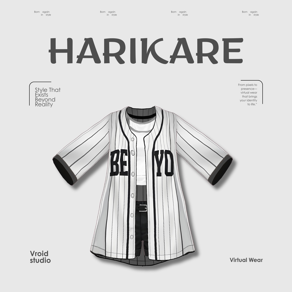 【VRoid Texture & Custom Item】べーすぼーるしゃつれいやーどすたいる