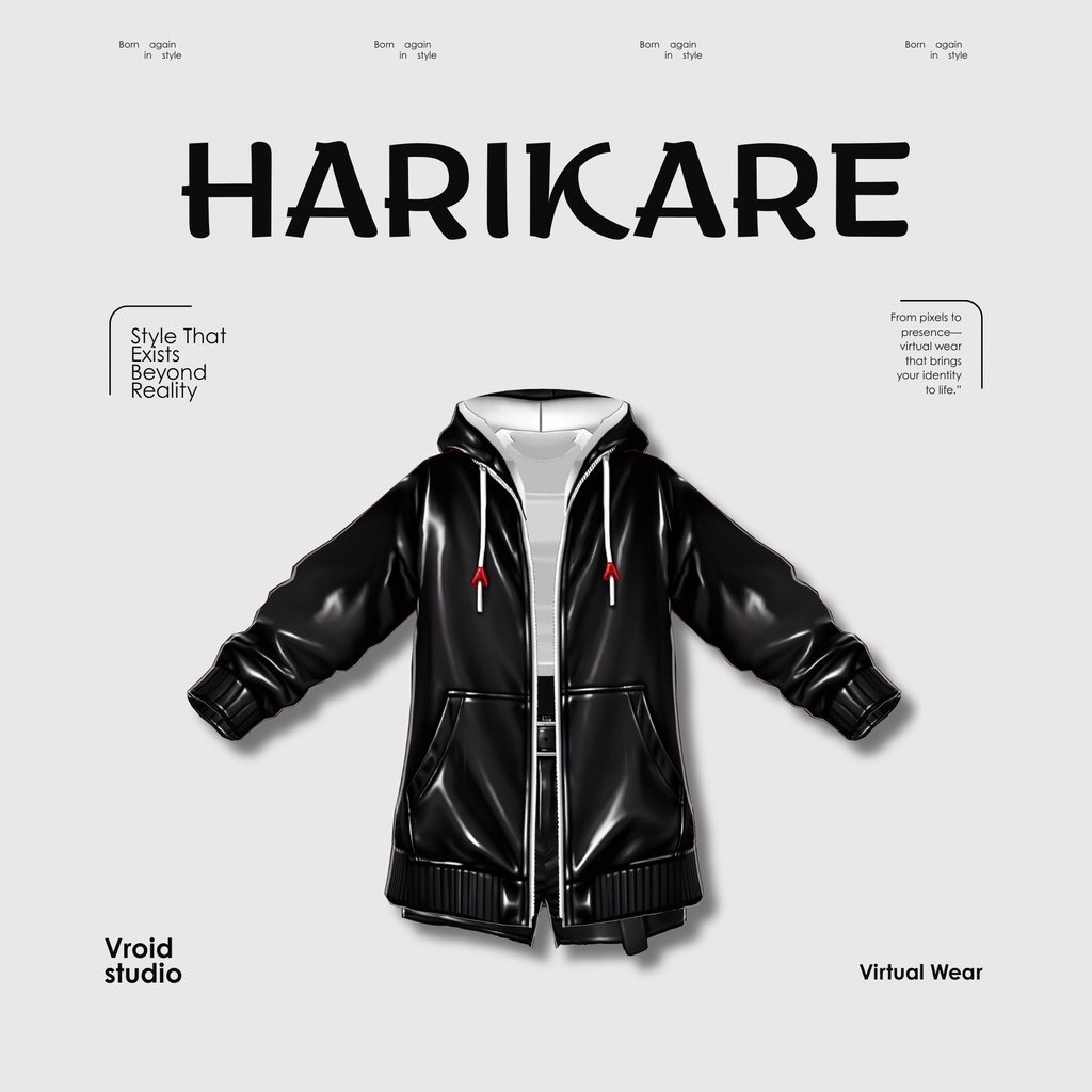 【VRoid Texture & Custom Item 】つやくろふーでぃー