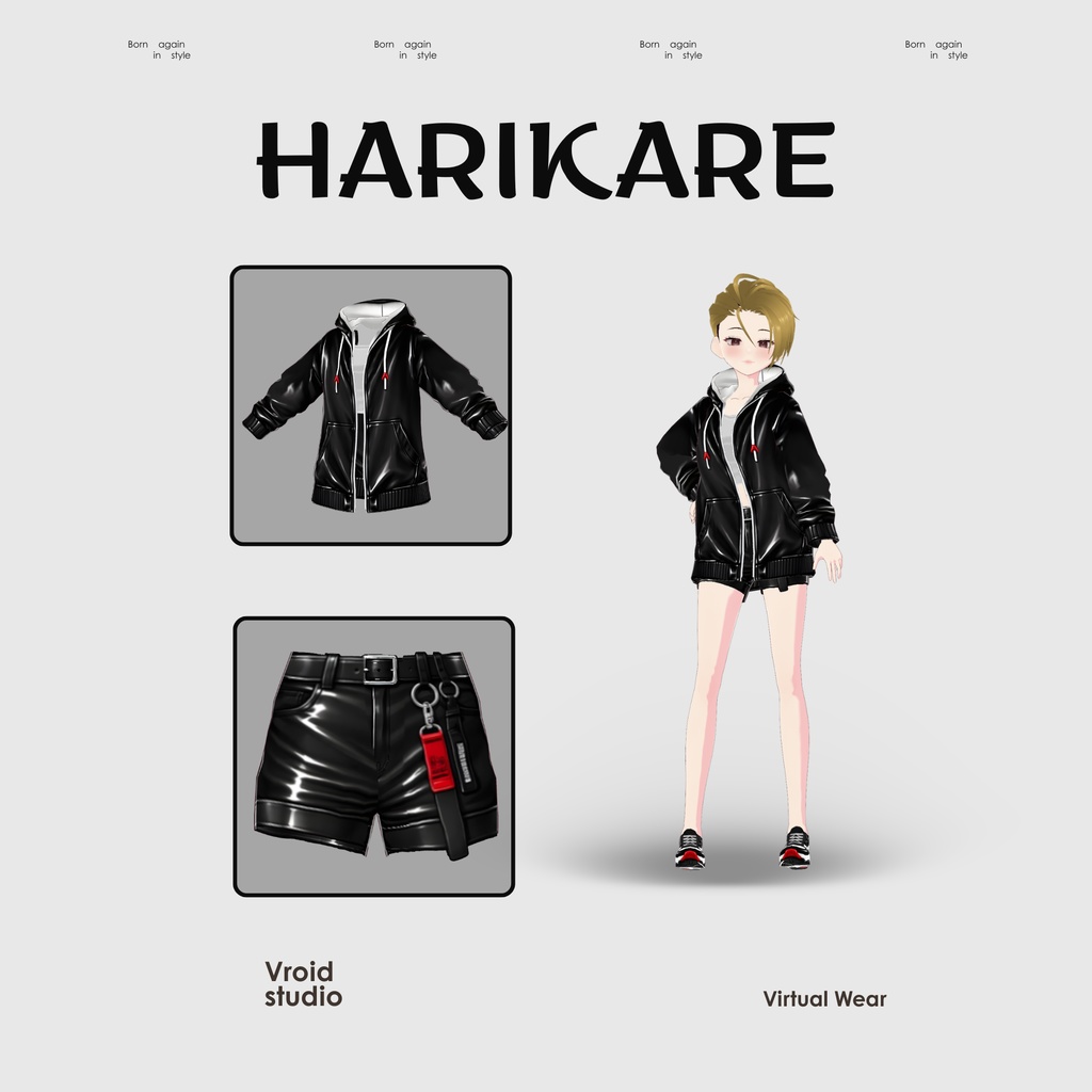 【VRoid Texture & Custom Item 】つやくろふーでぃー