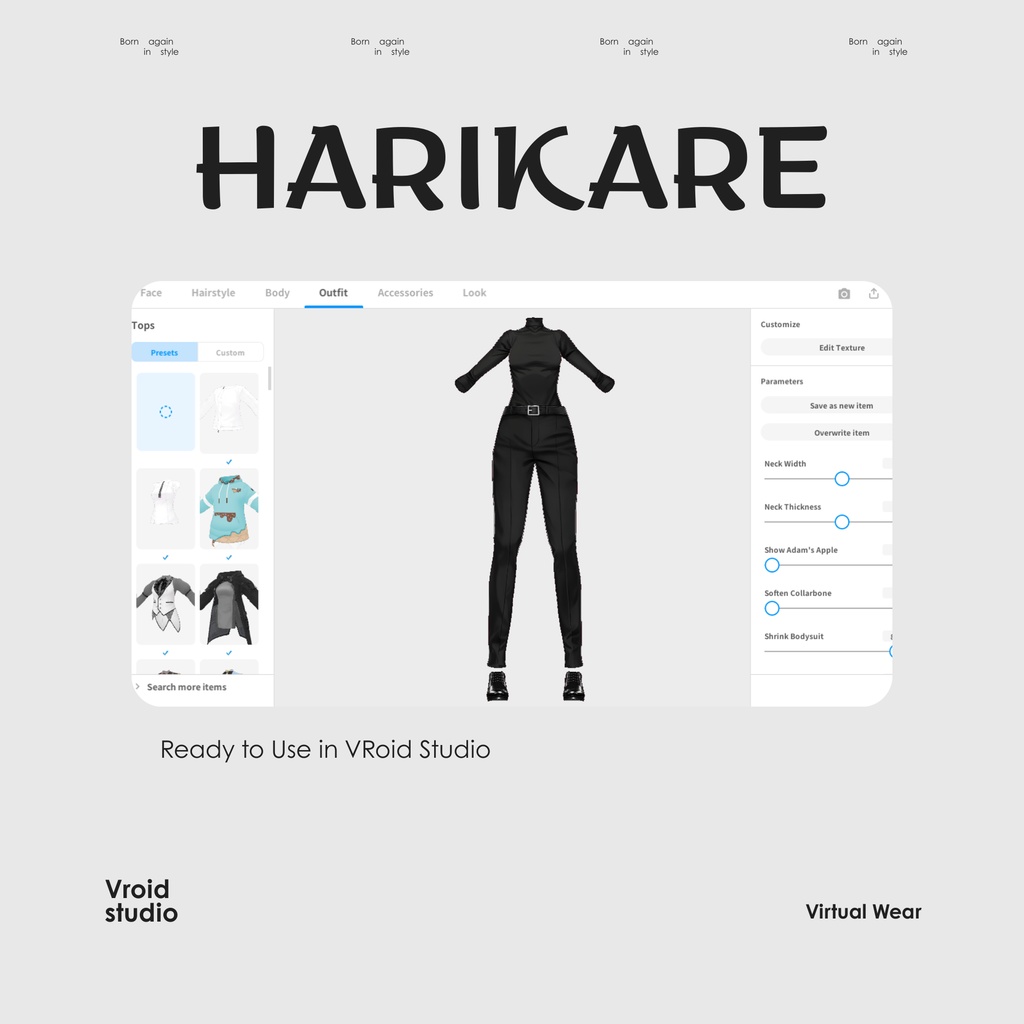 【VRoid Texture & Custom Item 】すりむくろじゃんぷすーつ