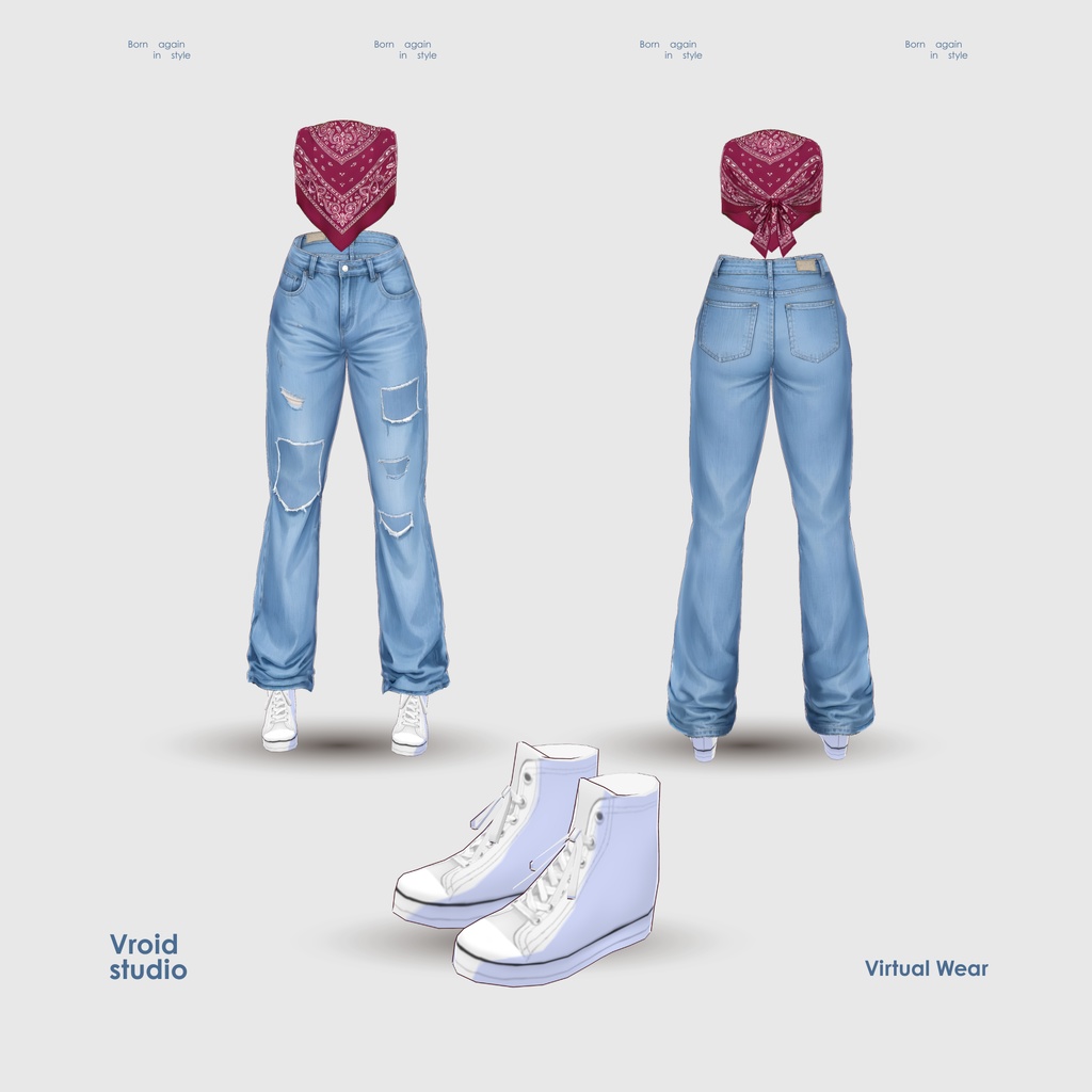 【VRoid Texture & Custom Item 】ばんななとっぷでにむ