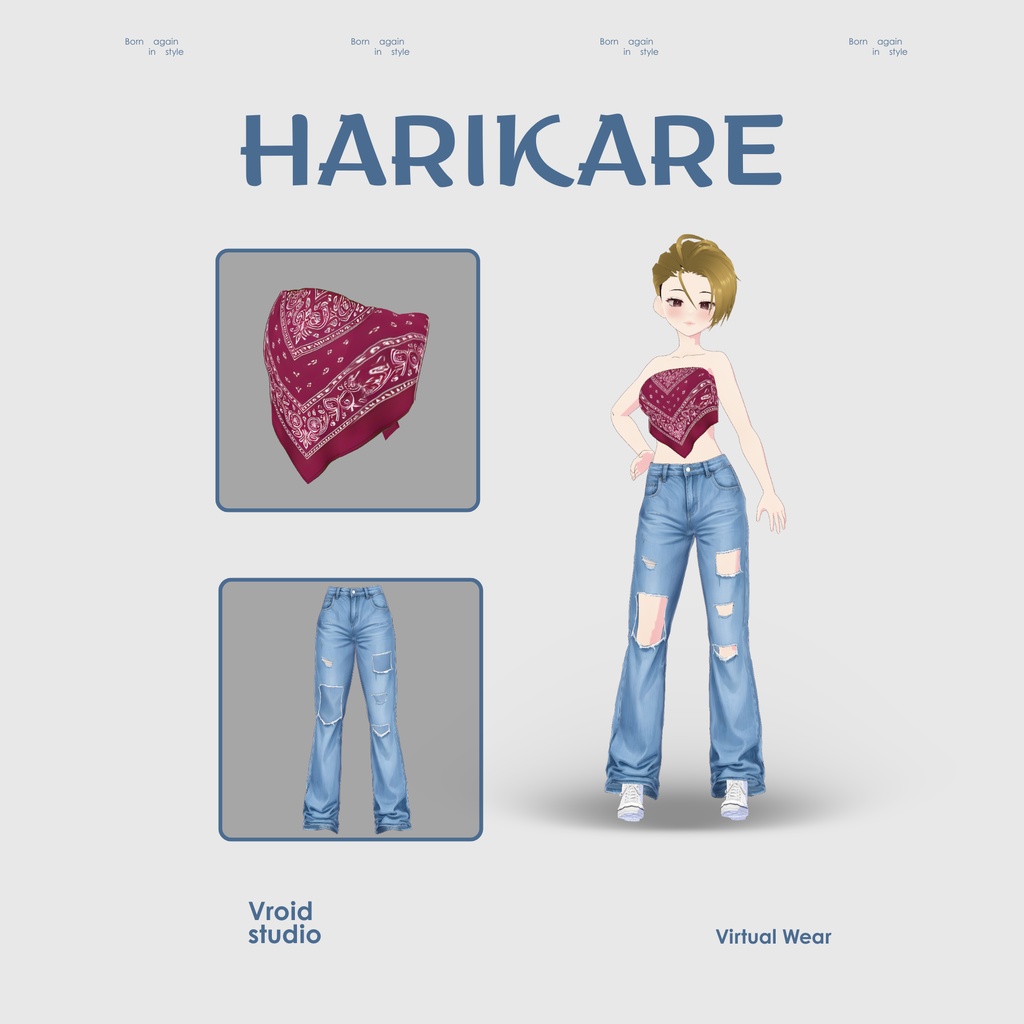 【VRoid Texture & Custom Item 】ばんななとっぷでにむ