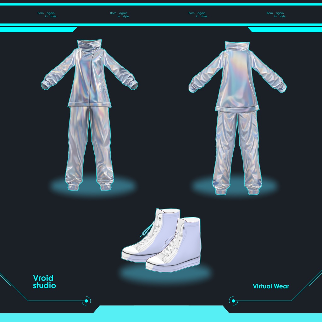 【VRoid Texture & Custom Item 】ひかりさいばーじゃけっと