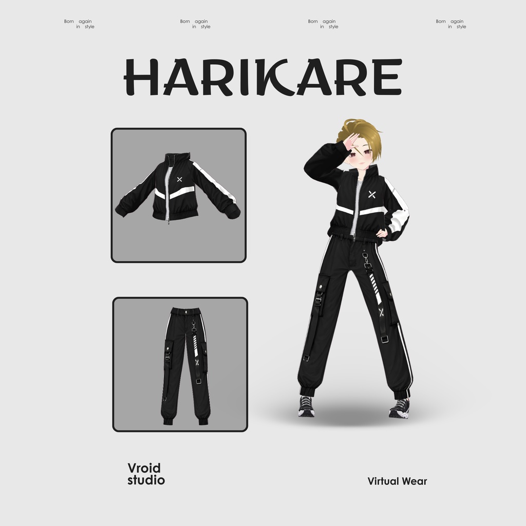 【VRoid Texture & Custom Item 】みらいすとりーとすーつ