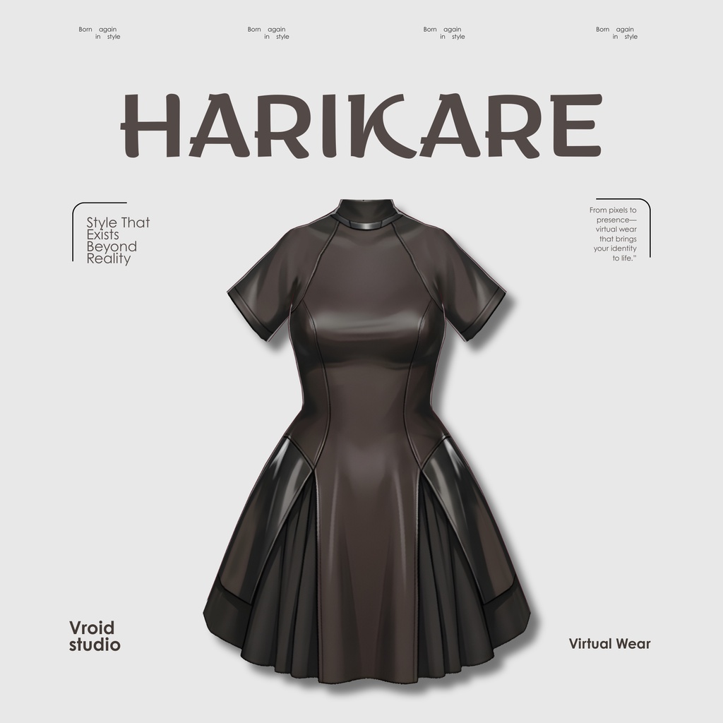 【VRoid Texture & Custom Item 】くろよるエレガンスドレス