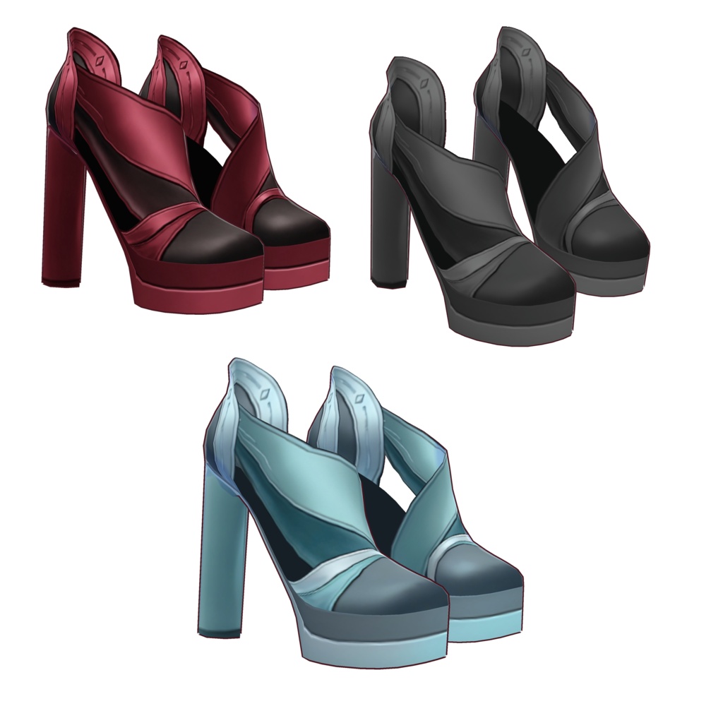 【VRoid Texture & Custom Item】えめらるどどれす