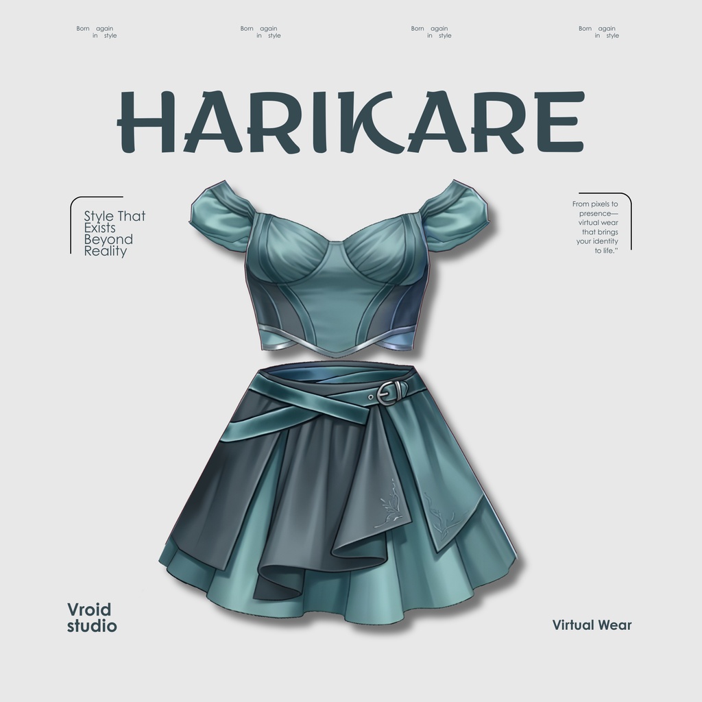 【VRoid Texture & Custom Item】えめらるどどれす
