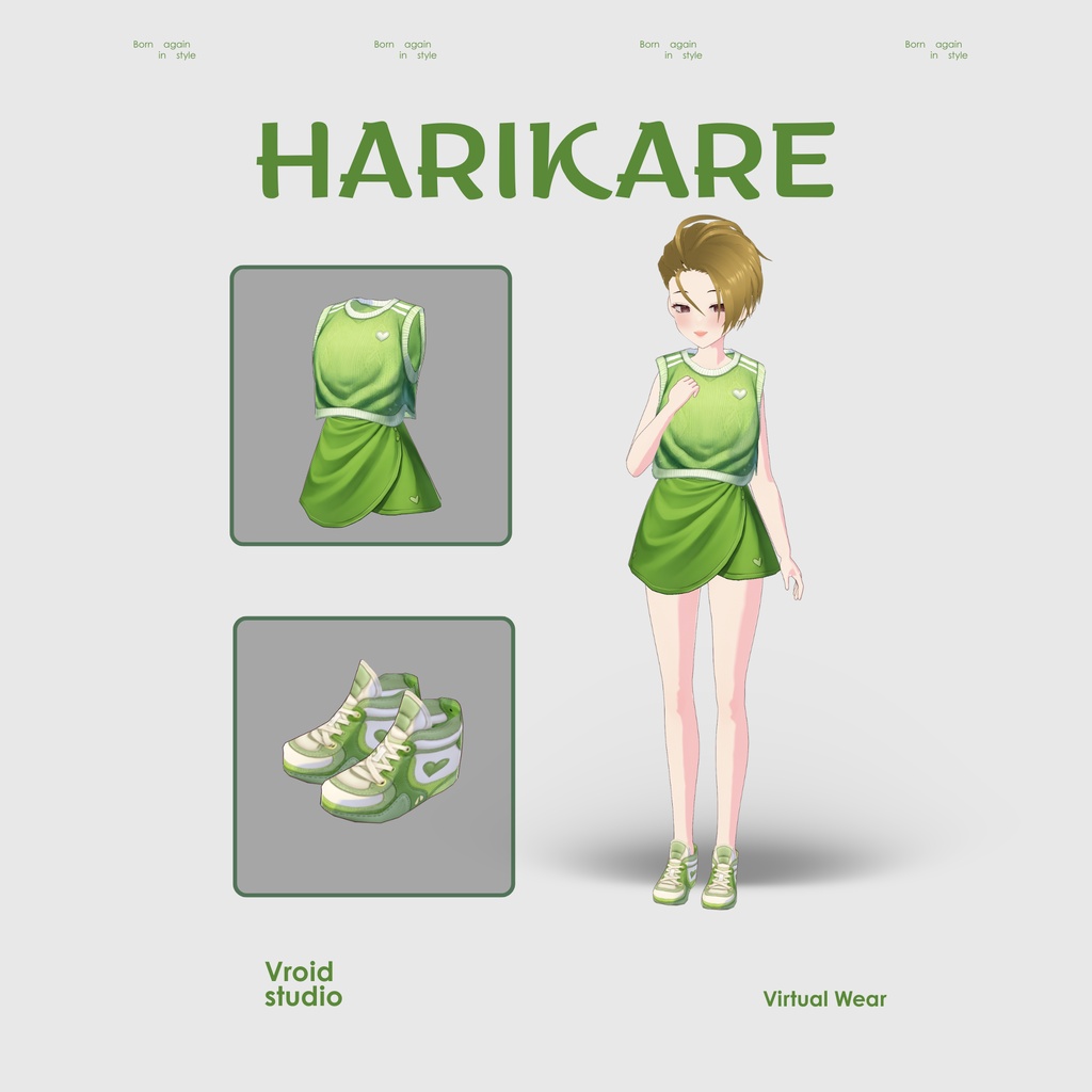 【VRoid Texture & Custom Item】みんとぐりーんこーで