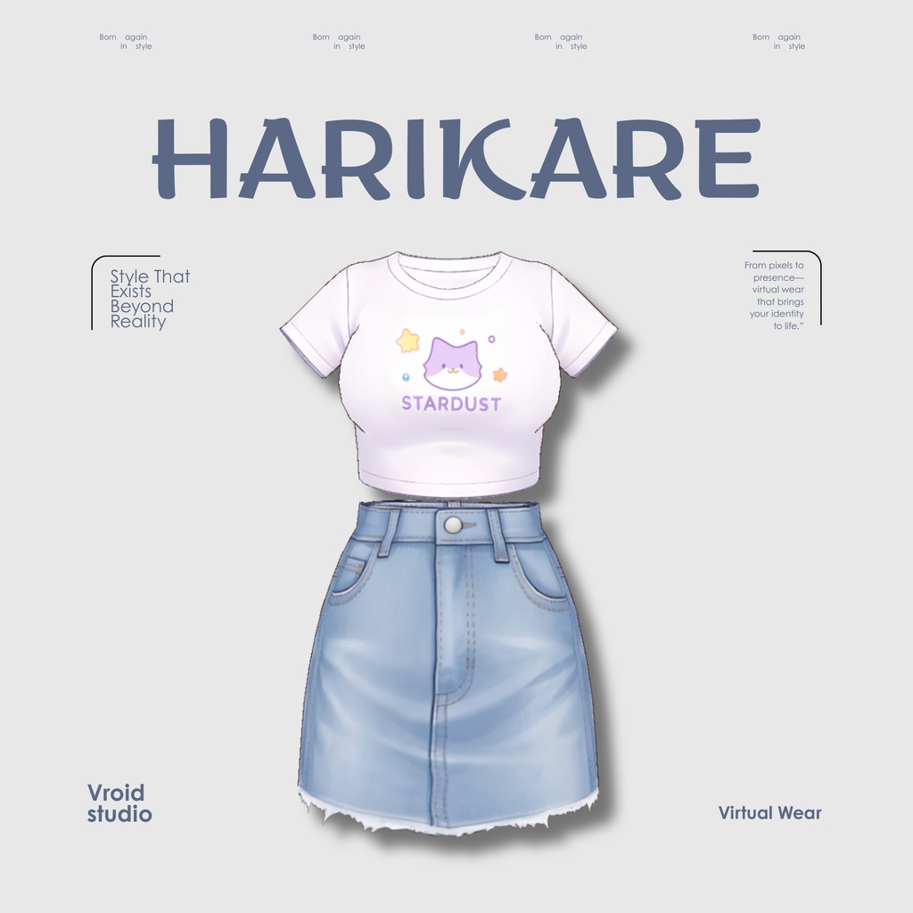 【VRoid Texture & Custom Item】すたーきゃっとてぃーしゃつ