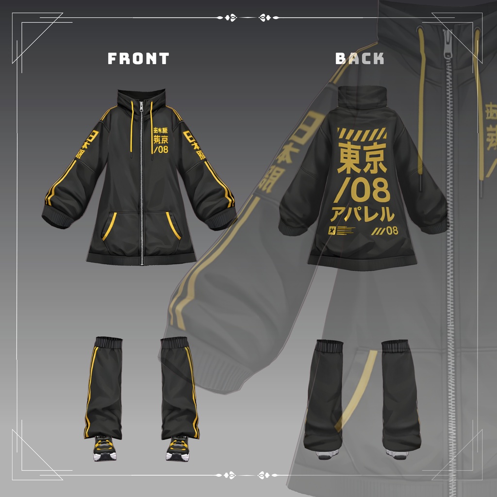 【VRoid Texture & Custom Item】ねおんすとりーとせっと