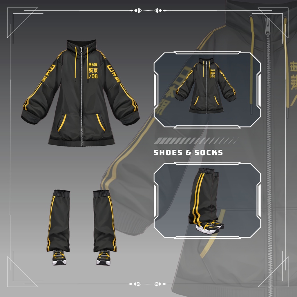【VRoid Texture & Custom Item】ねおんすとりーとせっと