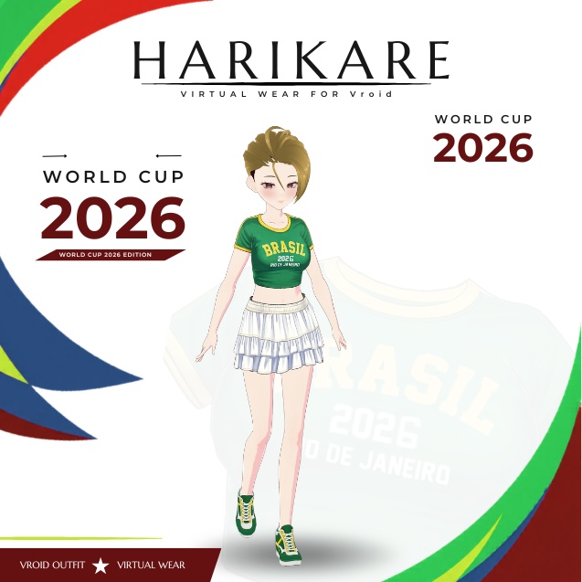 【VRoid Texture & Custom Item WORLD CUP 2026】Samba Victory ぶらじるさぽーたーせっと
