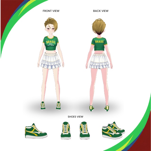 【VRoid Texture & Custom Item WORLD CUP 2026】Samba Victory ぶらじるさぽーたーせっと