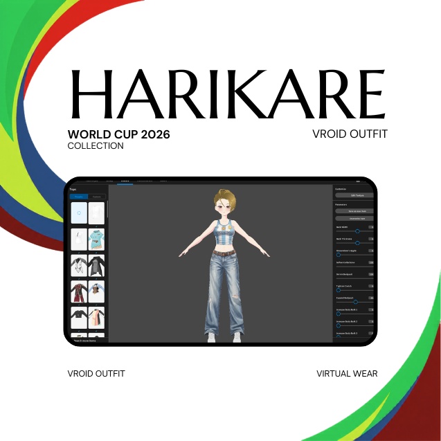 【VRoid Texture & Custom Item WORLD CUP 2026】Argentina Royale あるぜんちんさぽーたーせっと