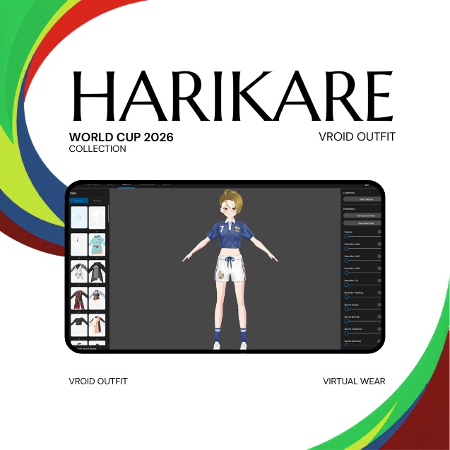 【VRoid Texture & Custom Item WORLD CUP 2026】 Parisian Pride ふらんすさぽーたーせっと