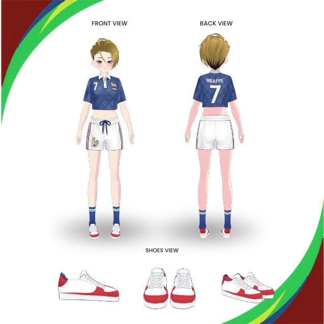 【VRoid Texture & Custom Item WORLD CUP 2026】 Parisian Pride ふらんすさぽーたーせっと